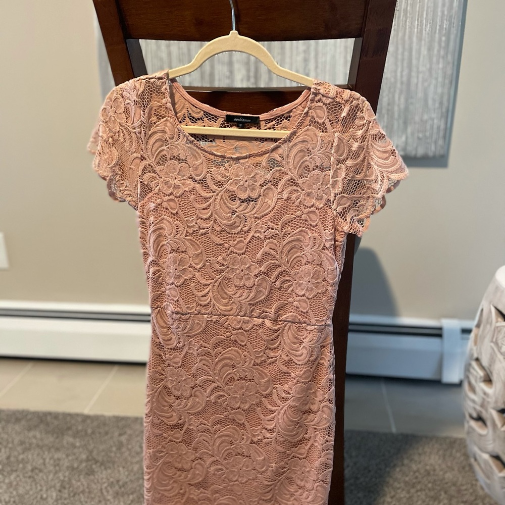 Women’s coral lace dress